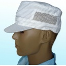 白色条纹  防静电耳网帽