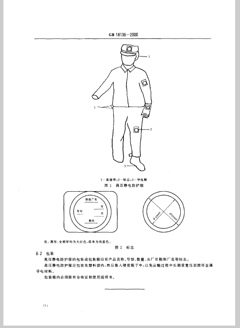 高压静电防护服装及试验方法内容